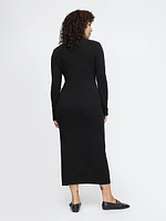 CashSoft Rib Midi Polo Sweater Dress