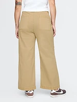 High Rise Stride Wide-Leg Ankle Khakis