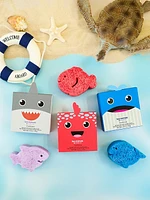 Spongelle Foaming Sponge Sea Animals Body Wash Infused Buffers Assorted Pack of 3