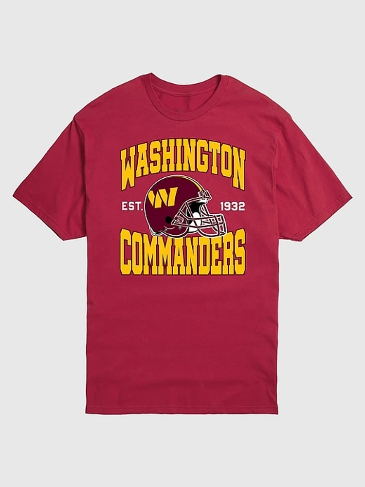 NFL Washington Commanders Helmet Graphic Tee