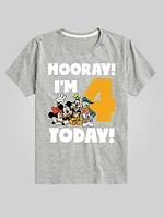 Toddler Disney Hooray I'm 4 Today Graphic Tee