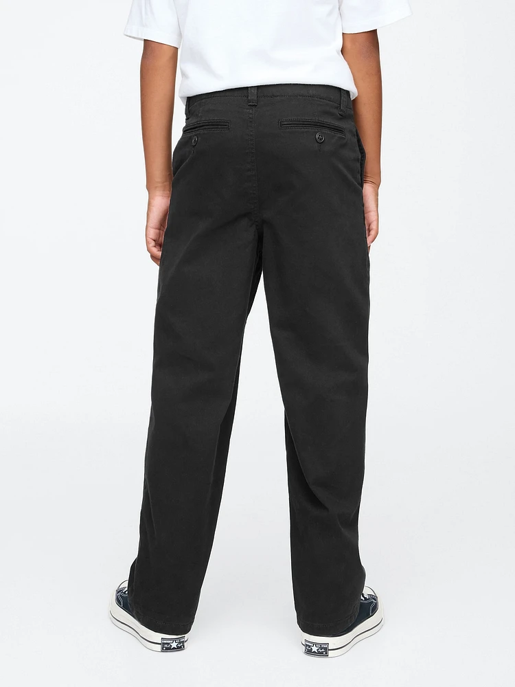 Kids Lined Modern Loose Khakis