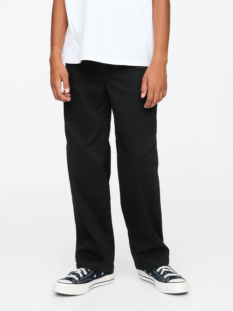 Kids Lined Modern Loose Khakis