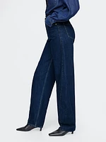 High Rise Crossover Barrel Jeans