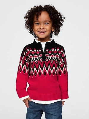 Baby & Toddler Fair Isle Half-Zip Sweater