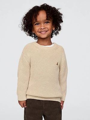 Baby & Toddler Shaker-Stitch Crewneck Sweater