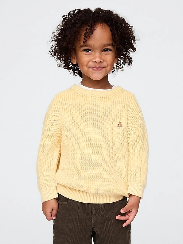 Baby & Toddler Shaker-Stitch Crewneck Sweater