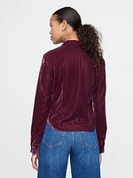 Cropped Velvet Shirt