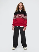 Kids Fair Isle Half-Zip Pullover Sweater