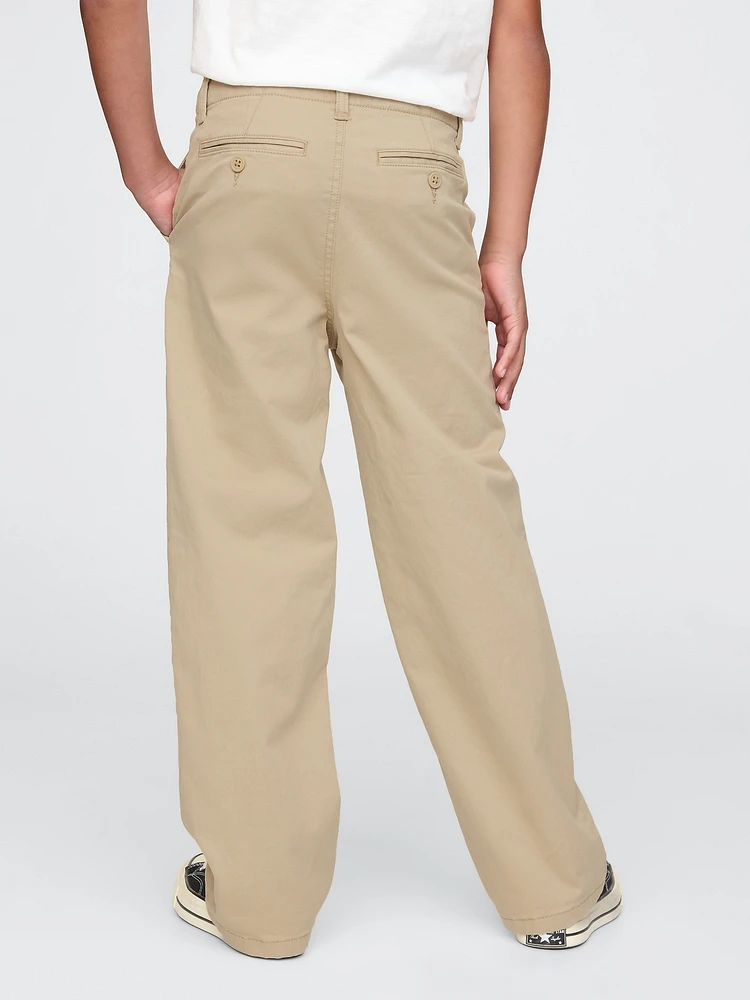Kids Lined Modern Loose Khakis