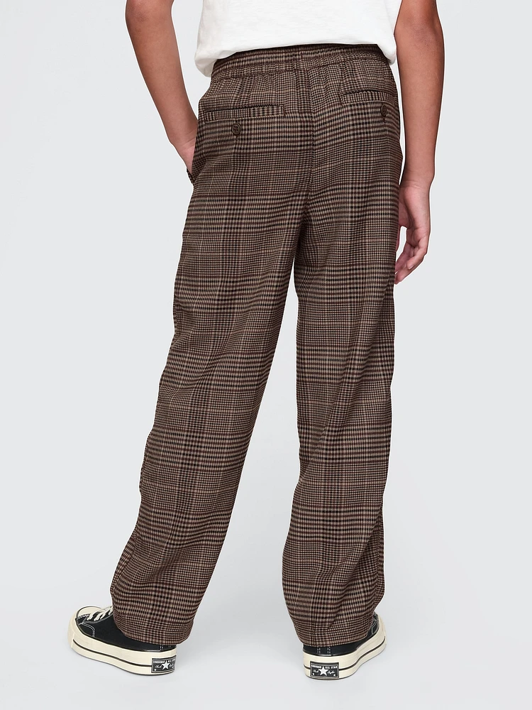 Kids Pull-On Plaid Pants