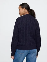 Oversized Cable-Knit Cardigan