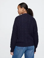 Oversized Cable-Knit Cardigan