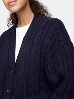 Oversized Cable-Knit Cardigan