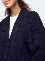 Oversized Cable-Knit Cardigan