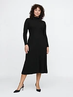 CashSoft Pleated Rib Maxi Sweater Dress