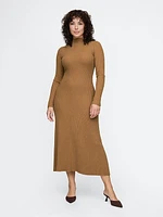 CashSoft Pleated Rib Maxi Sweater Dress