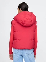 Cropped Duvet Wrap Puffer Vest