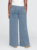 Mid Rise Knit Easy Baggy Jeans