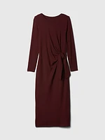 Modern Rib Tie-Knot Midi Dress