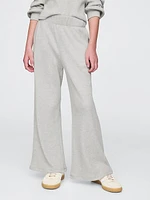 Kids Waffle-Knit Wide-Leg Pants