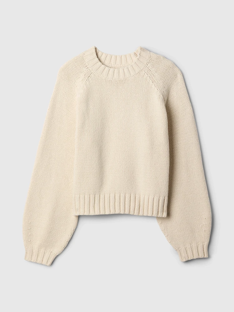 Relaxed Balloon-Sleeve Sweater