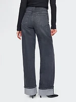 High Rise Stride Wide-Leg Jeans