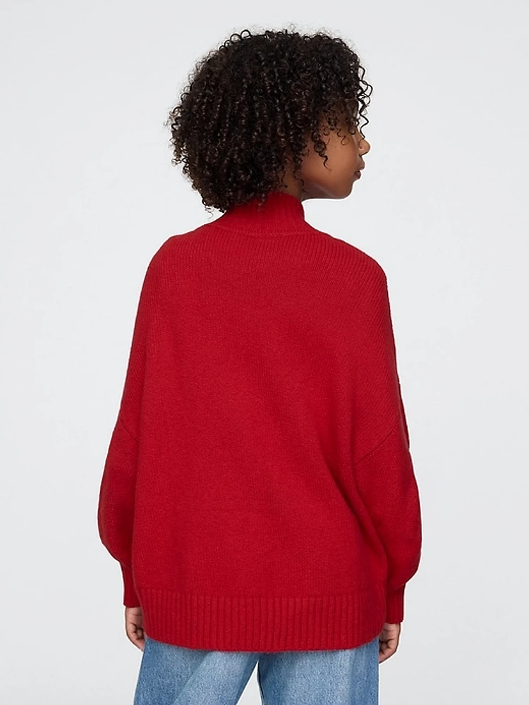 Kids CashSoft Oversized Mockneck Sweater