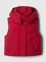 Cropped Duvet Wrap Puffer Vest