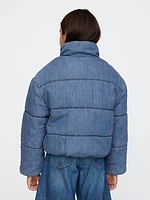 Kids Denim Puffer Jacket