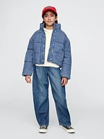 Kids Denim Puffer Jacket