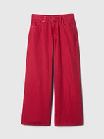 Mid Rise Cargo Baggy Jeans