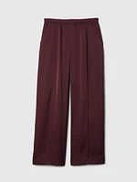 Mid Rise Recycled Satin Seamed Pants