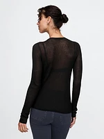 Sheer Rib Sweater