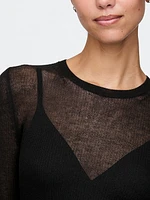 Sheer Rib Sweater