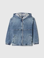 Kids UltraSoft Denim Hooded Jacket