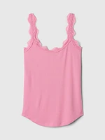 Mini Rib Lace PJ Tank Top