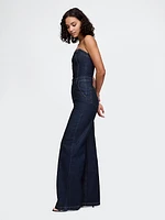 Strapless Denim Jumpsuit