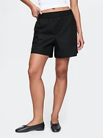 Organic Cotton Striped Poplin Shorts