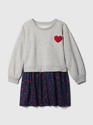 Baby & Toddler 2-in-1 Vintage Soft Sweatshirt Dress