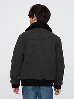 Kids Wool Bomber Jacket