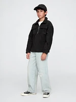 Kids Cozy Half-Zip Shirt Jacket