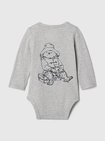 Baby Paddington Organic Cotton Embroidered Bodysuit