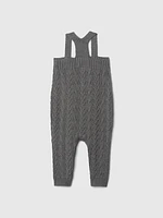 Baby Cable-Knit Sweater Overalls