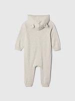 Baby Bear Hooded Footless One-Piece