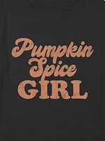 Kids Pumpkin Spice Girl Graphic Boxy Crop Tee