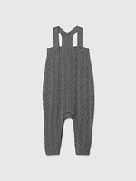 Baby Cable-Knit Sweater Overalls