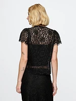 Lace Cap Sleeve Top