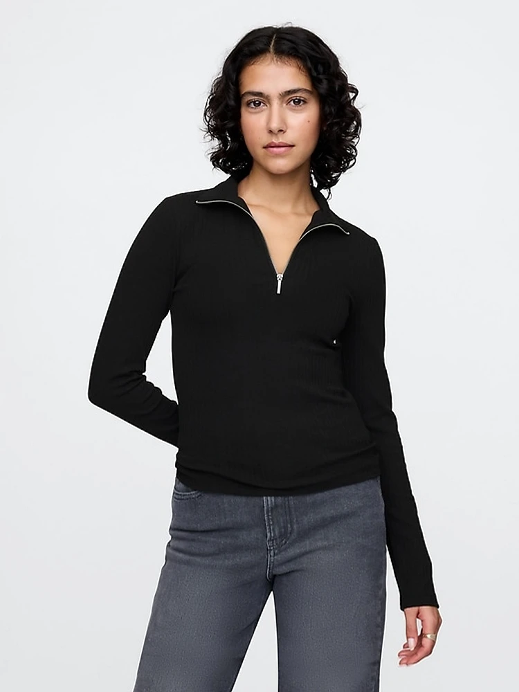 Modern Rib Half-Zip Pullover