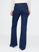 High Rise '70s Flare Cargo Jeans